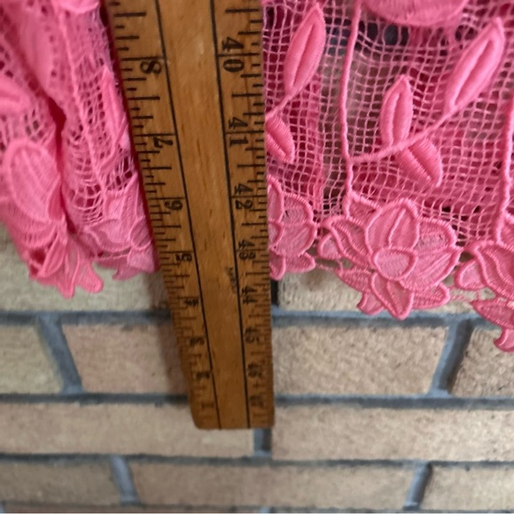 Bardot Noni Floral Lace Halter Neck Knee Length Dress Coral Size US 4/XS RTR - Picture 7 of 8